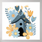 Blue Bird House Poster (Vorne)