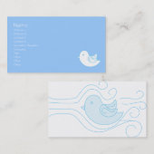 Blue BIrd in Flight Visitenkarte (Vorne/Hinten)