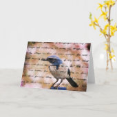 Blue Bird Inspiration Karte (Gelbe Blume)