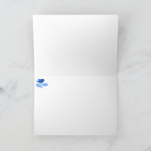 Blue Bird Leaf Branch Nature Vielen Dank Dankeskarte (Innenseite)