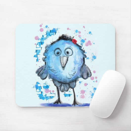 Blue Bird Mouse Pad Fun Mousepad (Mit Mouse)
