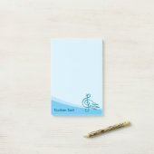 Blue Bird Musik Post-it Klebezettel (Auf Schreibtisch)