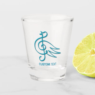 Blue Bird Musik Schnapsglas