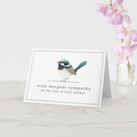 Blue Bird - Muttermal Einfaches elegantes Beileid Karte (Orchidee)