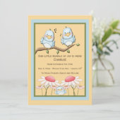 Blue Bird New Baby Ankündigung (Stehend Vorderseite)