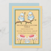 Blue Bird New Baby Ankündigung (Vorne/Hinten)