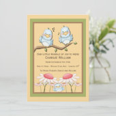 Blue Bird New Baby Ankündigung (Stehend Vorderseite)