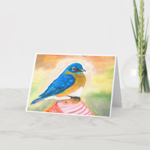 Blue Bird Note Card<Blank Inside> Ankündigung