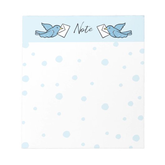 Blue Bird Notepad Notizblock (Vorderseite)
