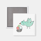 Blue Bird Oaster Sticker Magnet (Vorderseite/Rückseite)