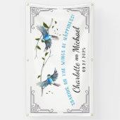 Blue Bird of Happiness (Day) Wedding Banner (Vertikal)
