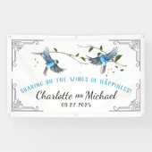 Blue Bird of Happiness (Day) Wedding Banner (Horizontal)