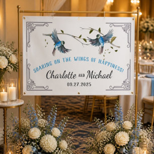 Blue Bird of Happiness (Day) Wedding Banner
