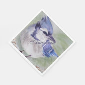 BLUE BIRD OF HAPPINESS MONOGRAM PARTY SERVIETTE (Ecke)