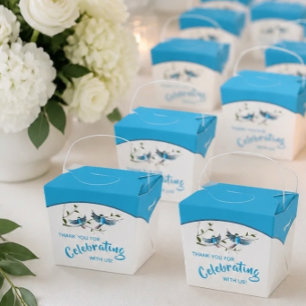 Blue Bird of Happiness Take Out Gevor Box Geschenkschachtel