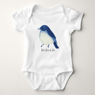 Blue Bird of Liebe Illustration , Blue Bird of Baby Strampler