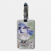 BLUE BIRD OF PARADISE GEPÄCKANHÄNGER (Rückseite vertikal)