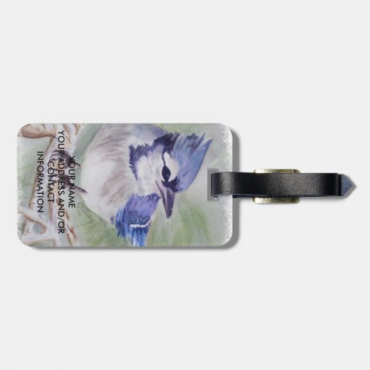 BLUE BIRD OF PARADISE GEPÄCKANHÄNGER (Rückseite horizontal)