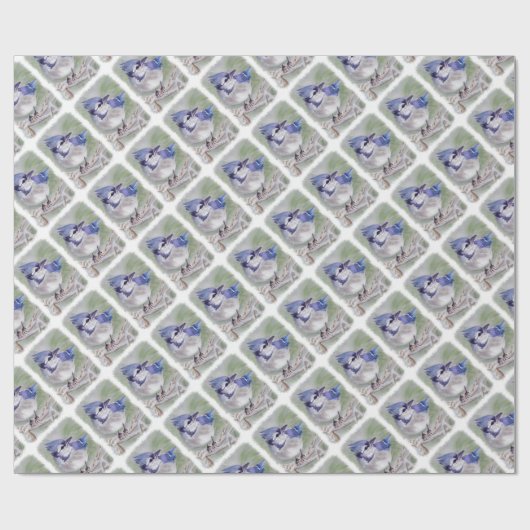 BLUE BIRD OF PARADISE GESCHENKPAPIER (Flach)