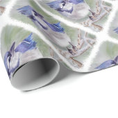 BLUE BIRD OF PARADISE GESCHENKPAPIER (Rolleneckpunkt)