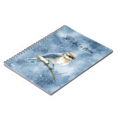 Blue Bird on a Tree Branch Notizblock (Linke Seite)