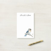 Blue Bird on a Tree Branch Post-it Klebezettel (Auf Schreibtisch)