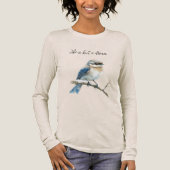 Blue Bird on a Tree Branch Tri-Blend Shirt (Vorderseite)