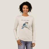 Blue Bird on a Tree Branch Tri-Blend Shirt (Volle Vorderseite)