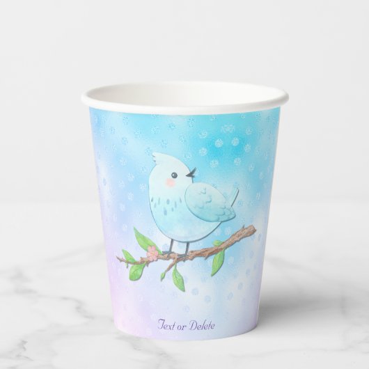 Blue Bird Paper Cups Pappbecher (Rückseite)
