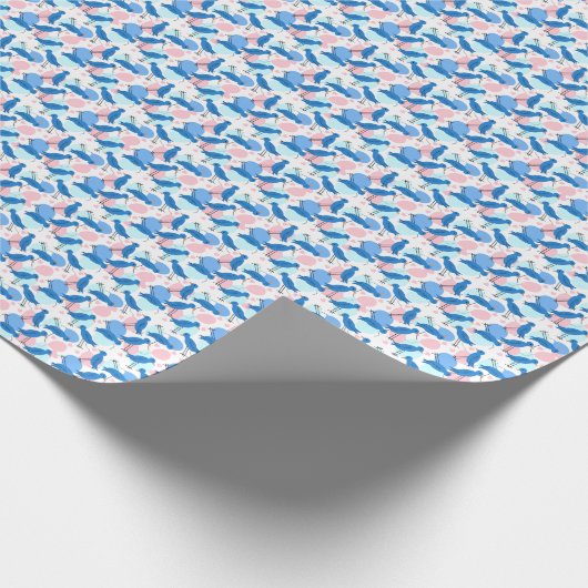 Blue Bird Party Geschenkpapier (Ecke)