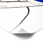 Blue Bird Print Fotodruck (Ecke)