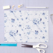 Blue Bird Rose Chinoiserie Seidenpapier (Handwerk)