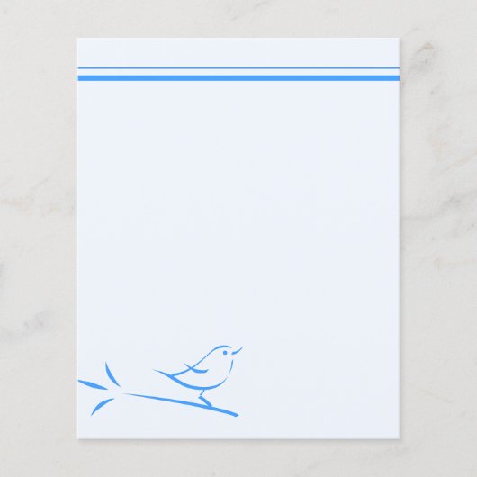 Blue Bird Stationery Flyer (Vorne)