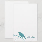 Blue Bird Stationery - Personalisieren Briefpapier (Vorne/Hinten)