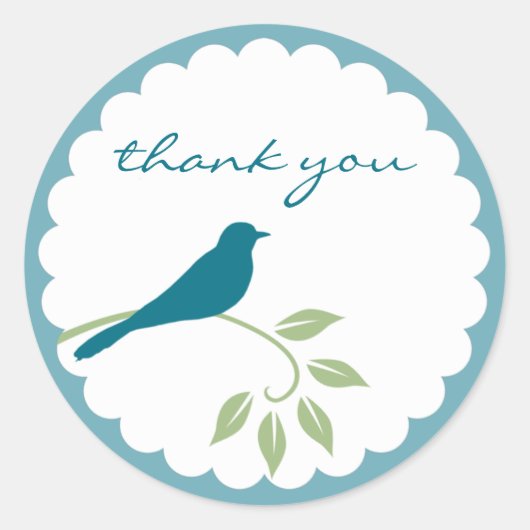 Blue Bird Sticker - Danke (Vorderseite)