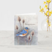 Blue Bird Time Passes Beileid Karte (Gelbe Blume)