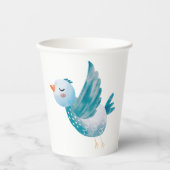 Blue Bird Twin Baby Dusche Pappbecher (Vorderseite)
