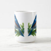 Blue Bird und Berries Holiday Motif Kaffeetasse (Mittel)