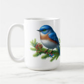 Blue Bird und Berries Holiday Motif Kaffeetasse (Links)