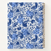 Blue Bird und Herz Illustriert Dankesblatt Notizblock (Rückseite)