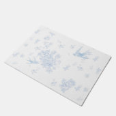 Blue Bird und Rose Doormat Fußmatte (Schrägansicht)