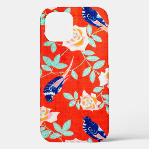 Blue Bird und Rose, Vintages japanisches Design Case-Mate iPhone Hülle
