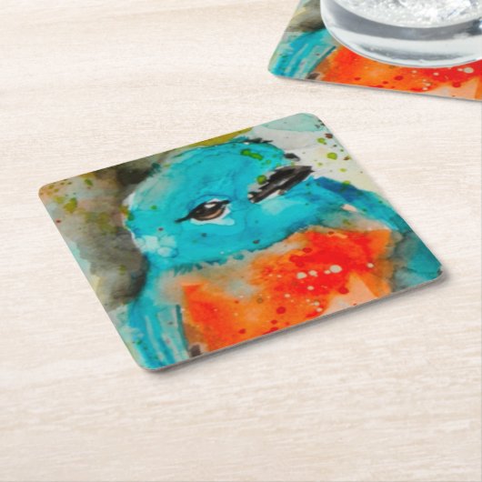 Blue Bird Watercolor Paper Untersetzer (angewinkelt)