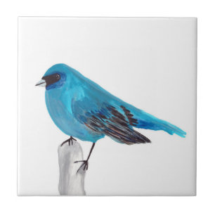 Blue Bird Wildlife Vintage Farbe Fliese