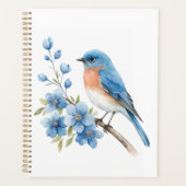 Blue bird with blue flowers planer (Vorderseite)
