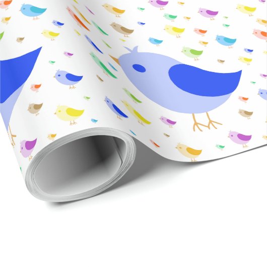 Blue Bird Wrapping Paper Geschenkpapier (Rolleneckpunkt)