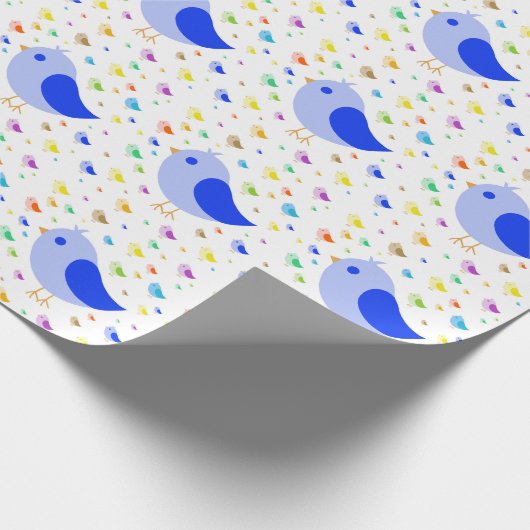 Blue Bird Wrapping Paper Geschenkpapier (Ecke)