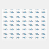 Blue Bird Wrapping Paper Geschenkpapier Set (Vorderseite 3)