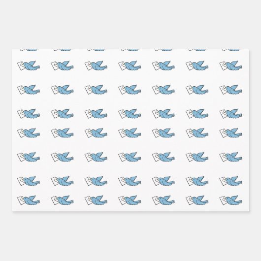 Blue Bird Wrapping Paper Geschenkpapier Set (Vorderseite 3)
