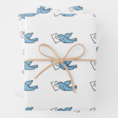 Blue Bird Wrapping Paper Geschenkpapier Set (Beispiel)
